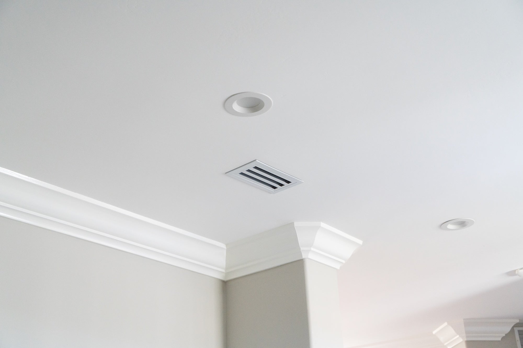 4 Inch - 2 Slot Linear Slot Diffusers - Modern AC Grilles - White
