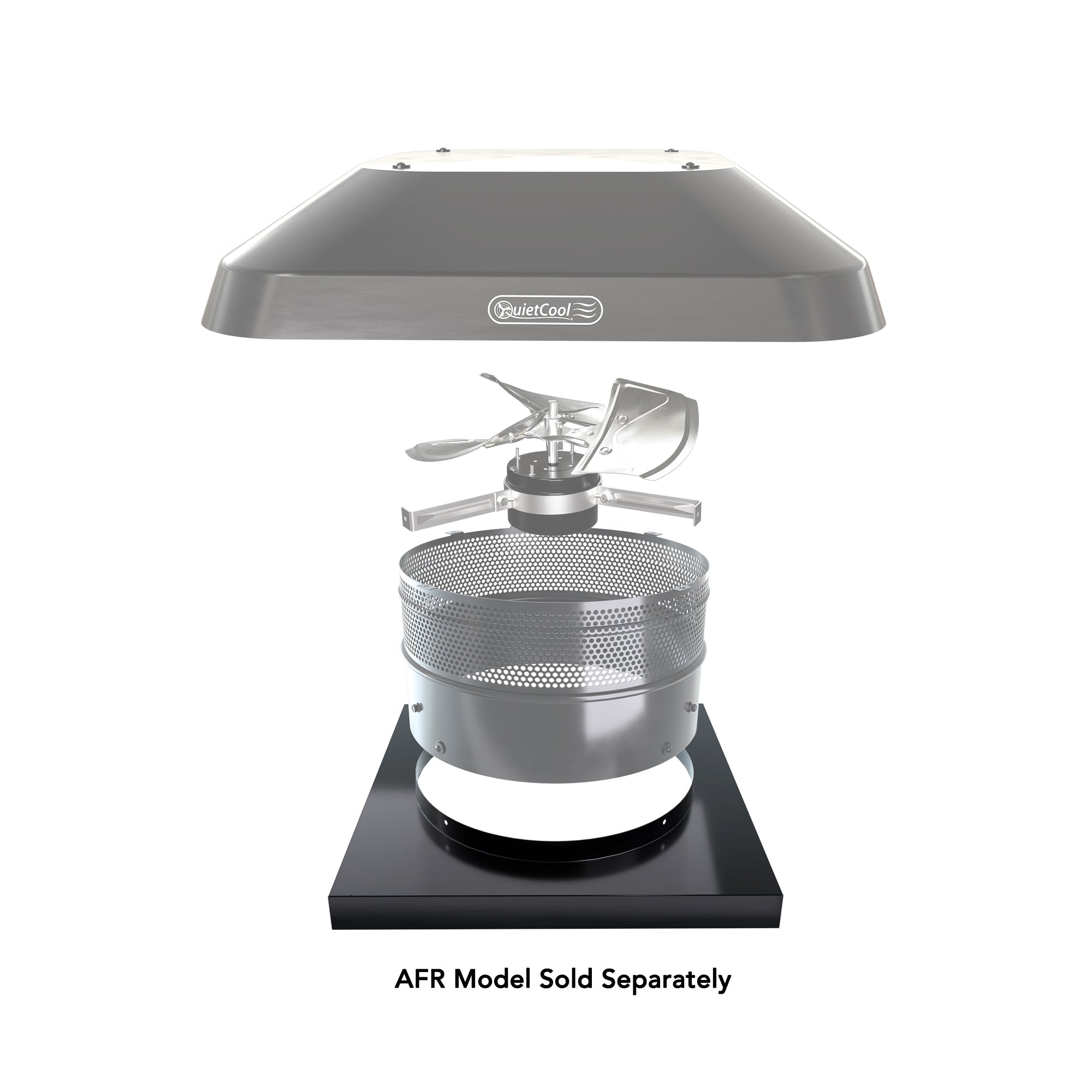 QuietCool Roof Mount Fan Curb Mount Adapter - For Roofs 1:12 Pitch to 3:12 Pitch - Compatible with AFR SMT, AFR PRO, and RM 2.0 Models
