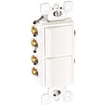 IT-30045 Leviton 5643-W - White - 15 Amp, 120/277 Volt, Decora Brand Style 3-Way / 3-Way AC Combination Switch, Commercial Grade