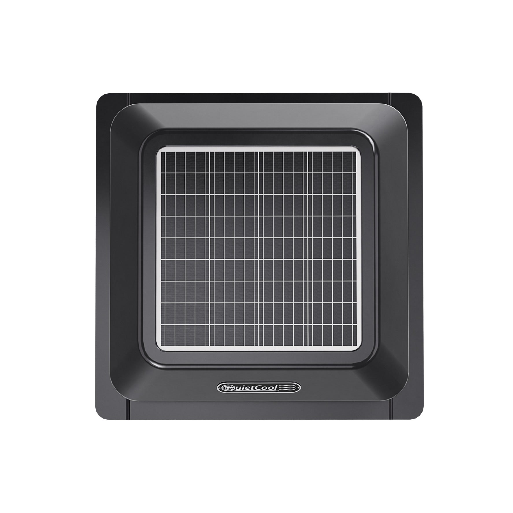 QuietCool 25 Watt Solar Roof Mount Attic Fan with AC/DC Inverter for 24/7 Runtime
