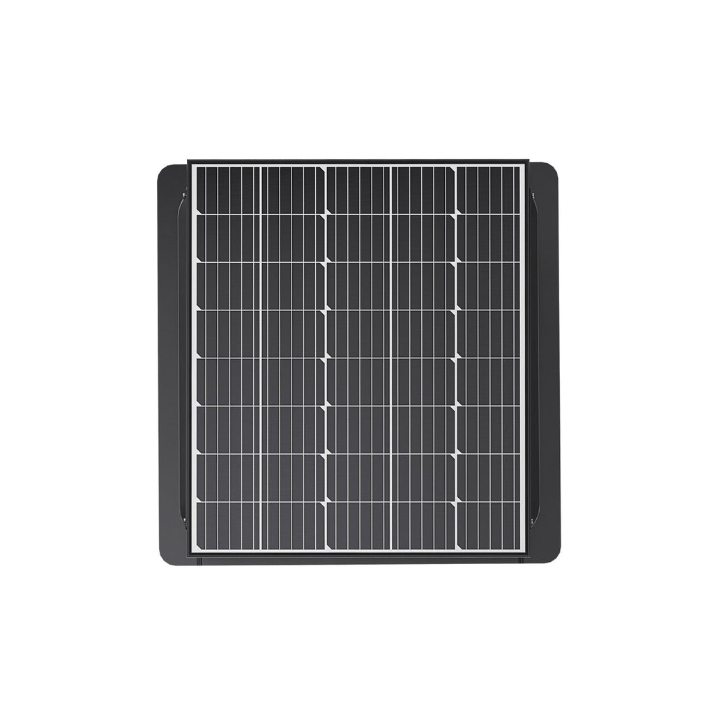 QuietCool 65 Watt Solar Roof Mount Attic Fan with AC/DC Inverter for 24/7 Runtime