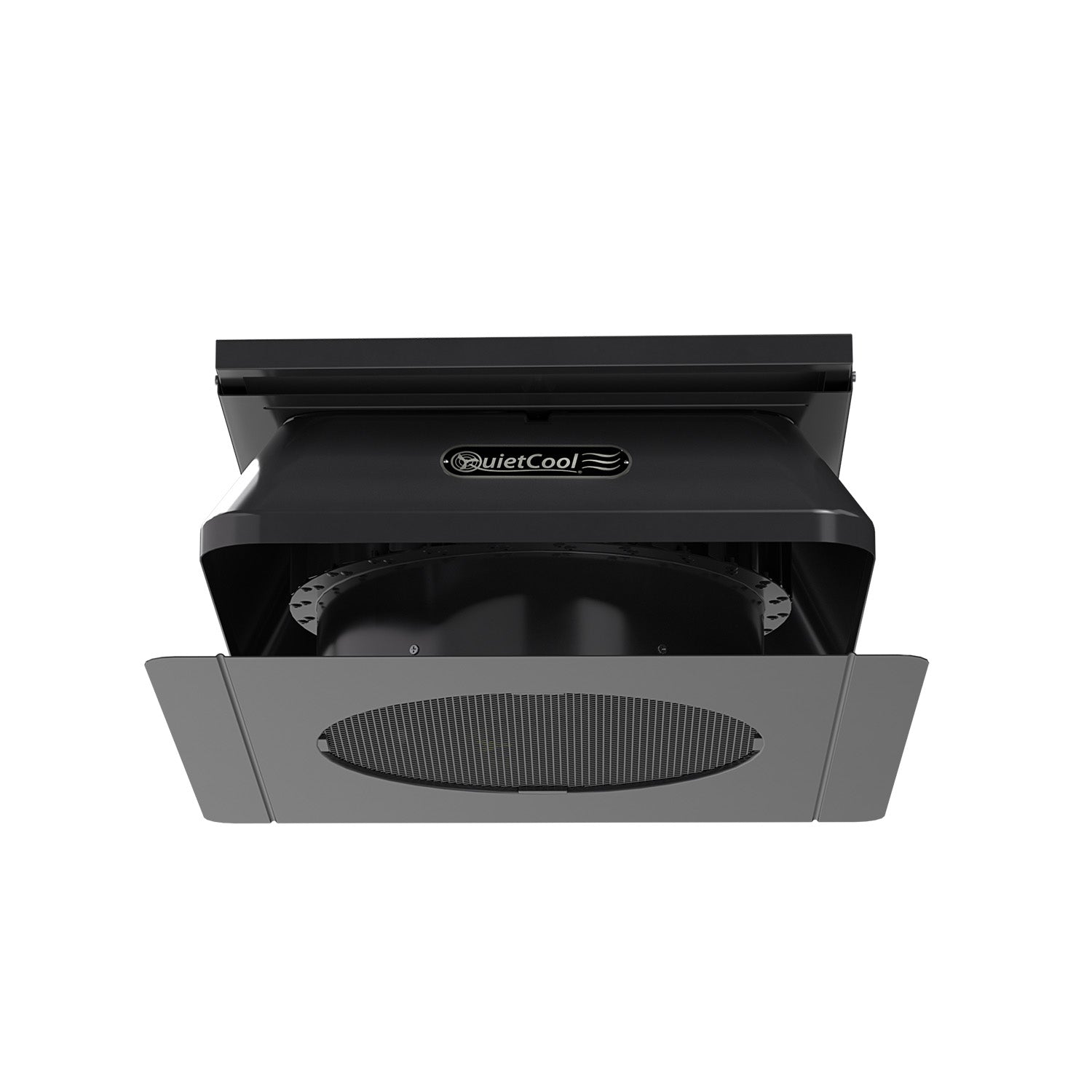 QuietCool 65 Watt Solar Roof Mount Attic Fan with AC/DC Inverter for 24/7 Runtime