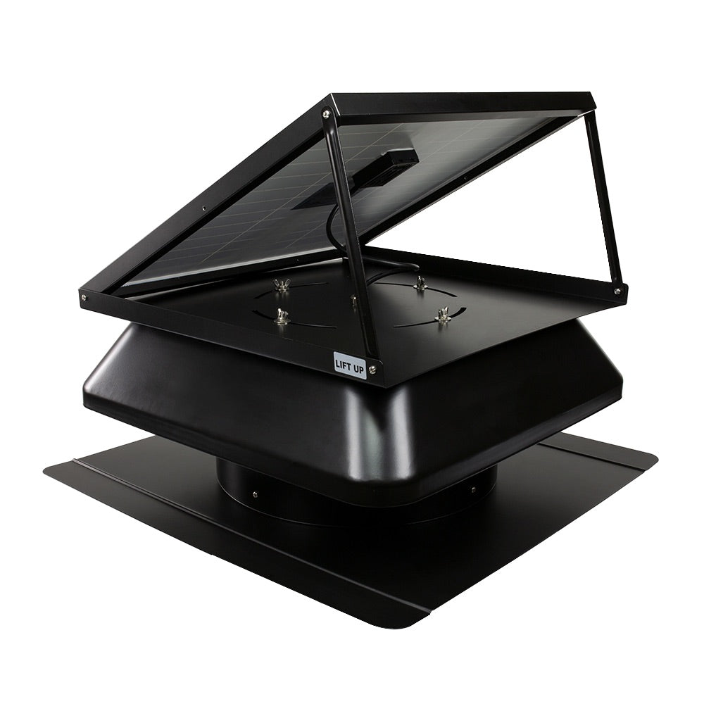 QuietCool 40 Watt Solar Roof Mount Attic Fan with AC/DC Inverter for 24/7 Runtime