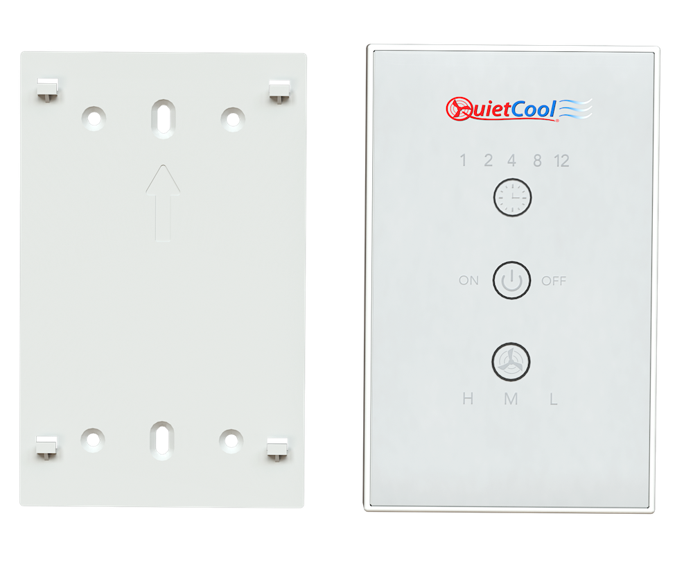 QuietCool Whole House Fan Wireless RF Control Kit with Glass Switch