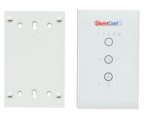 QuietCool Whole House Fan Wireless RF Control Kit with Glass Switch