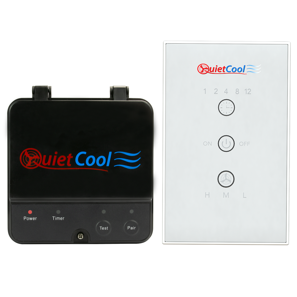 QuietCool Whole House Fan Wireless RF Control Kit with Glass Switch