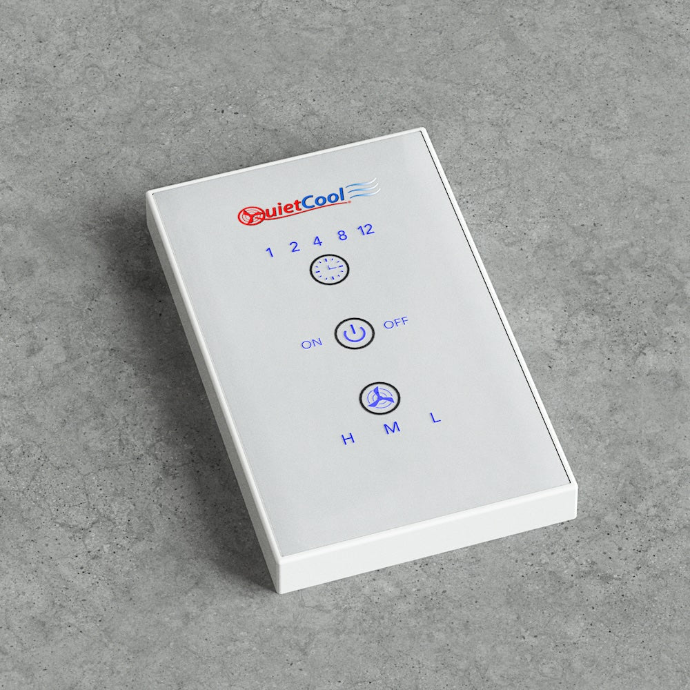 QuietCool Whole House Fan Wireless RF Control Kit with Glass Switch