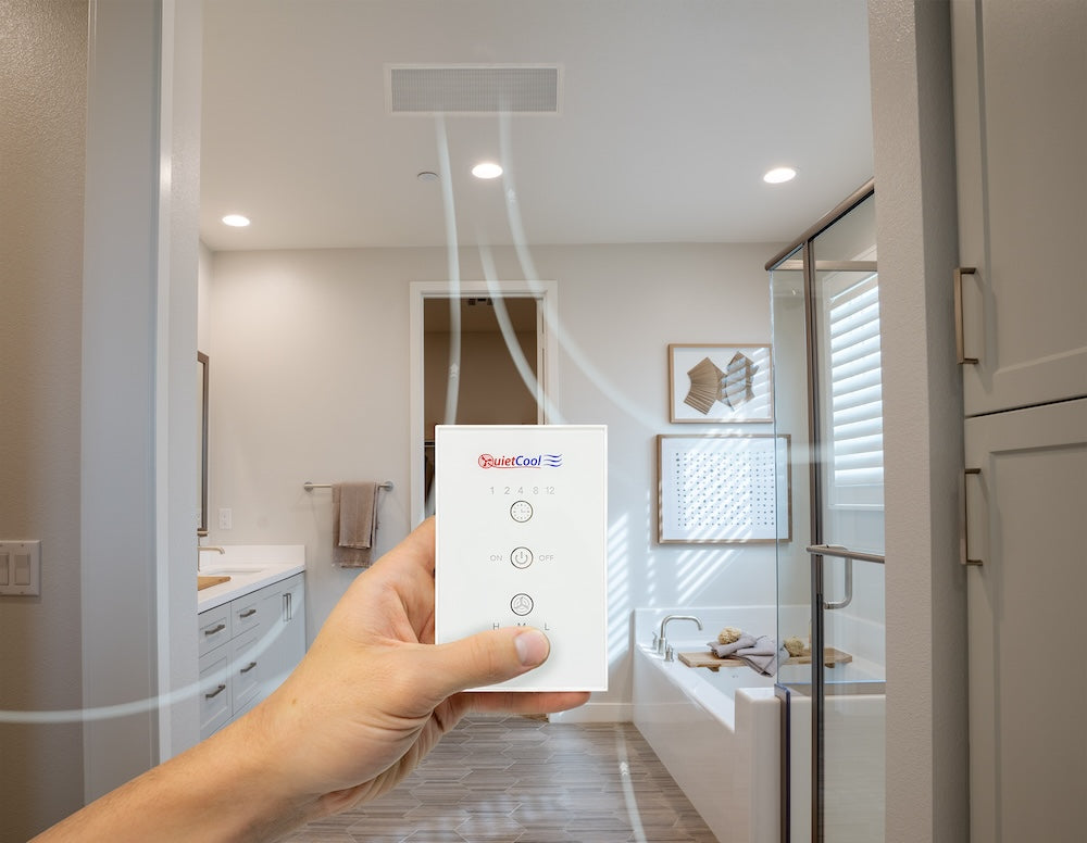 QuietCool Whole House Fan Wireless RF Control Kit with Glass Switch