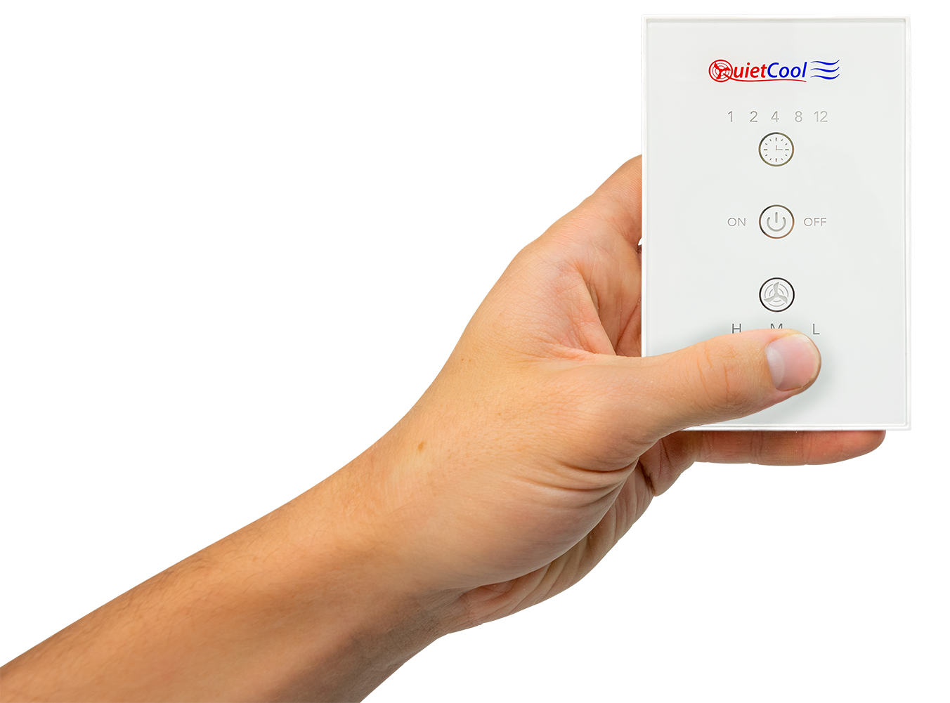 QuietCool Whole House Fan Wireless RF Glass Switch