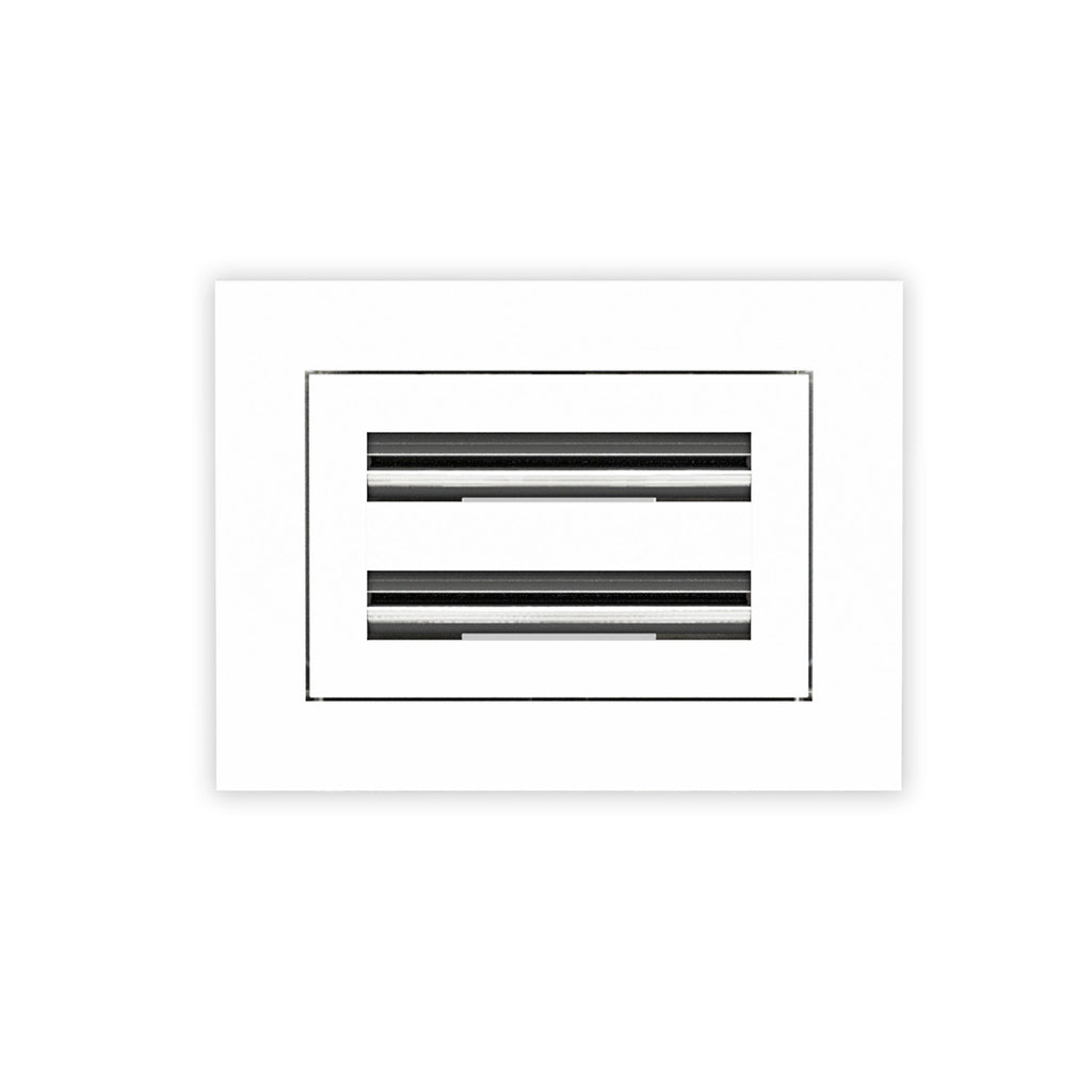 4 Inch - 2 Slot Linear Slot Diffusers - Modern AC Grilles - White