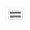4 Inch - 2 Slot Linear Slot Diffusers - Modern AC Grilles - White