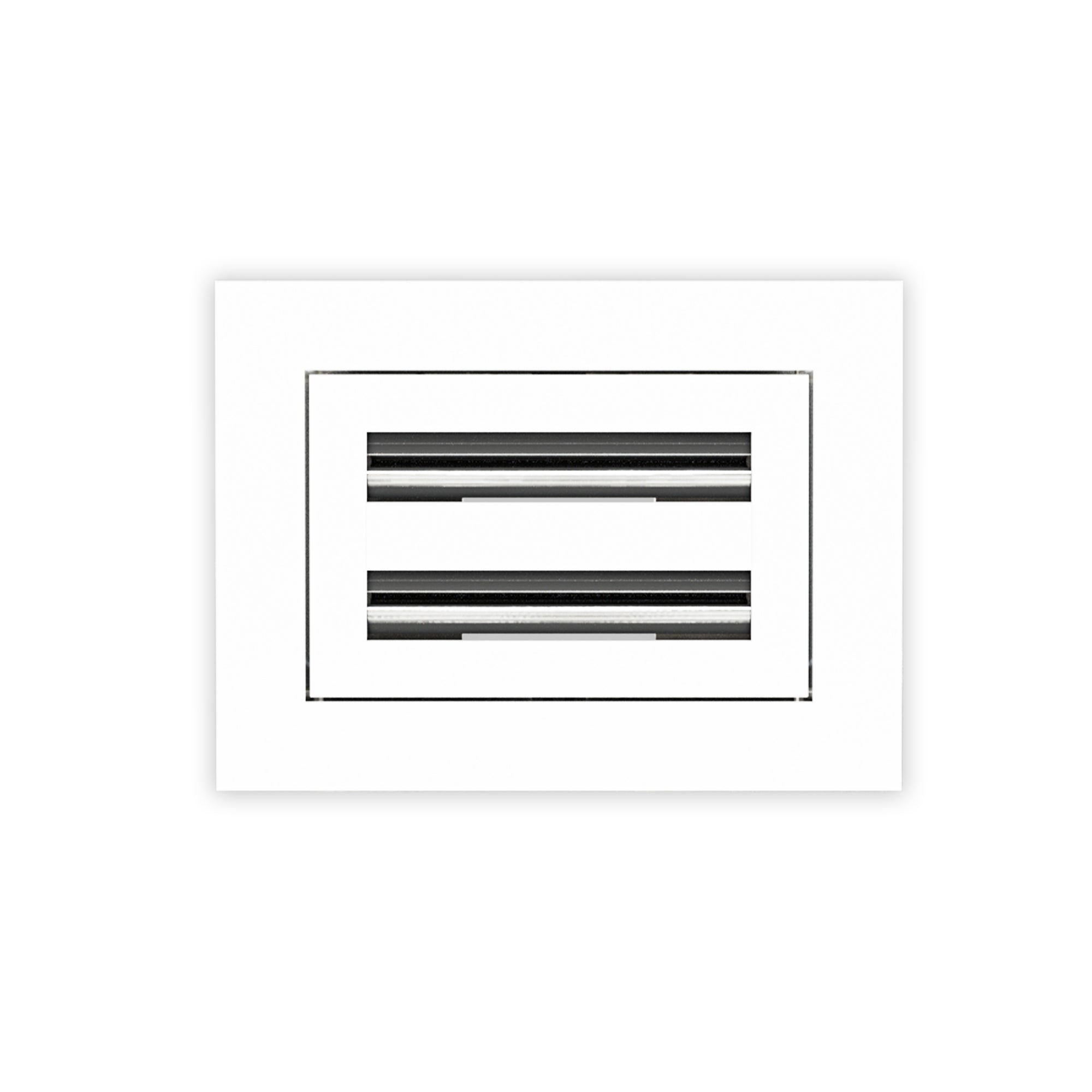 4 Inch - 2 Slot Linear Slot Diffusers - Modern AC Grilles - White
