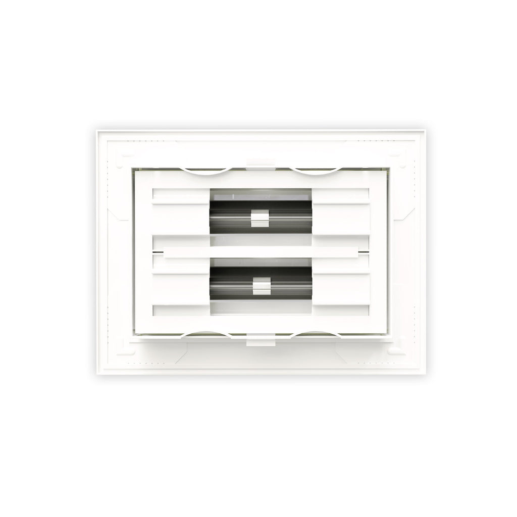 4 Inch - 2 Slot Linear Slot Diffusers - Modern AC Grilles - White