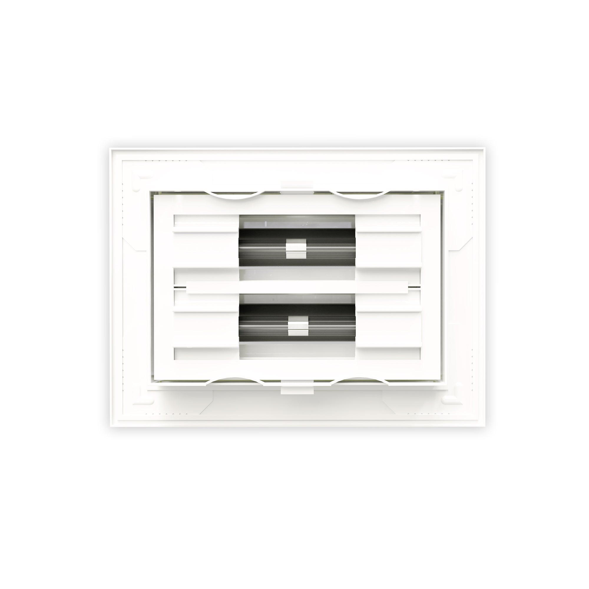 4 Inch - 2 Slot Linear Slot Diffusers - Modern AC Grilles - White