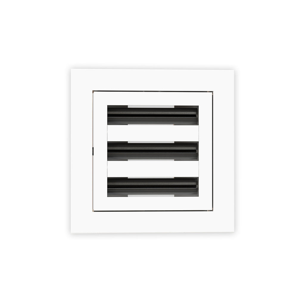 6 Inch - 3 Slot Linear Slot Diffusers - Modern AC Grilles - White