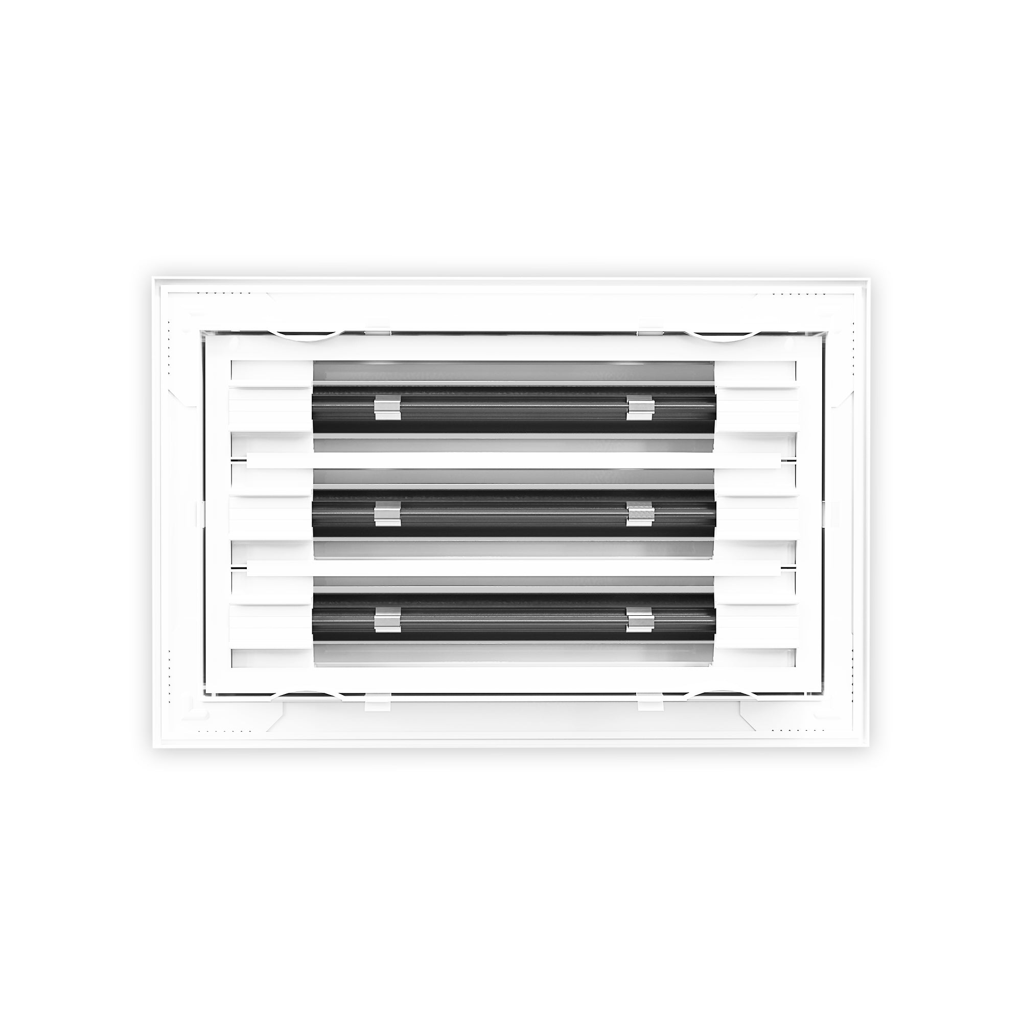 6 Inch - 3 Slot Linear Slot Diffusers - Modern AC Grilles - White