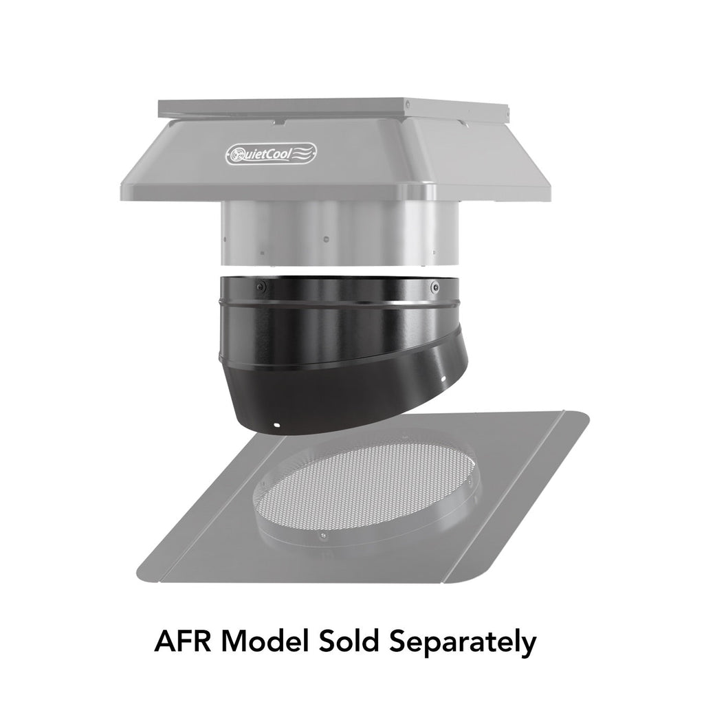 QuietCool Roof Mount Solar Attic Fan Slope Adapter - For Sloped Roofs 9:12 Pitch to 12:12 Pitch - Compatible with AFR SLR Models