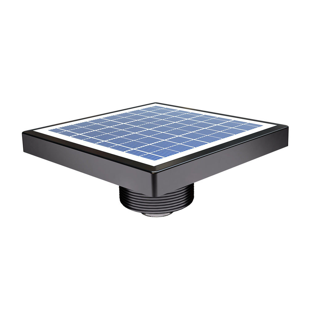 QuietCool Solar Utility Fan with Light - Solar Shed Fan