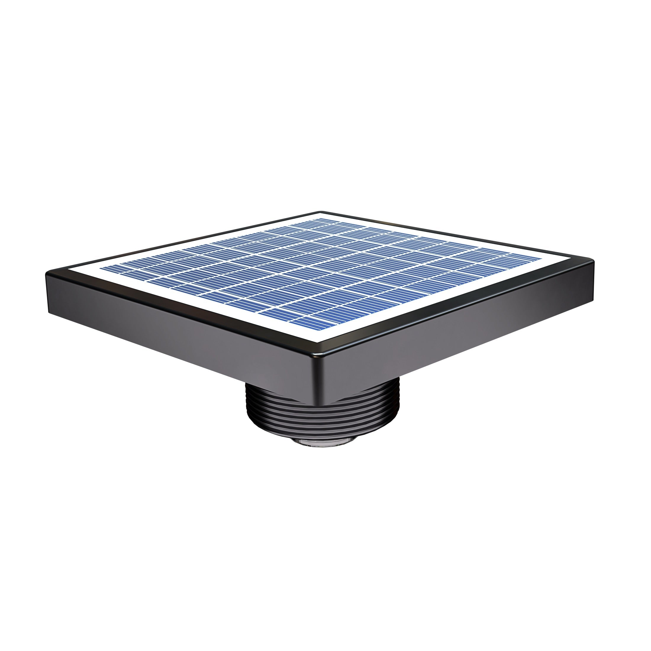 QuietCool Solar Utility Fan with Light - Solar Shed Fan