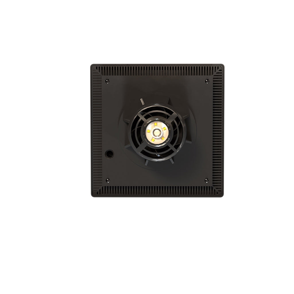 QuietCool Solar Utility Fan with Light - Solar Shed Fan