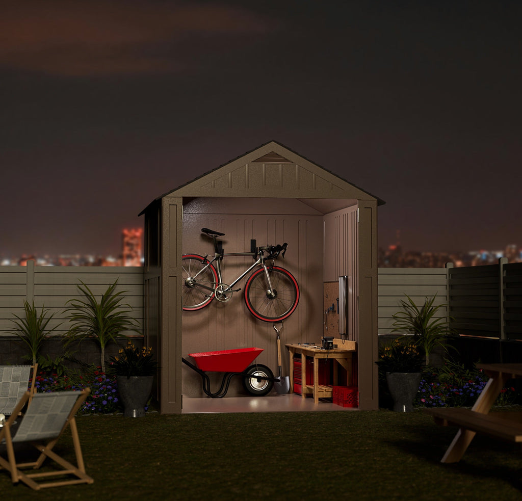 QuietCool Solar Utility Fan with Light - Solar Shed Fan