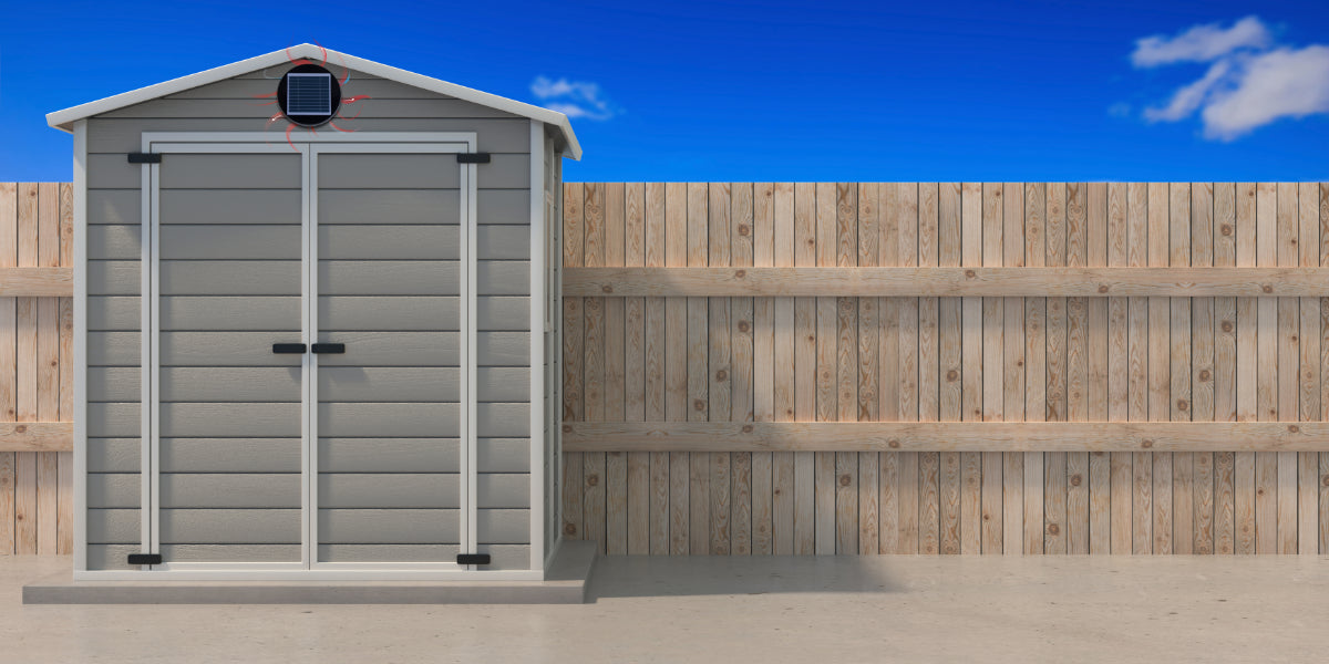 QuietCool Solar Utility Fan - Solar Shed Fan